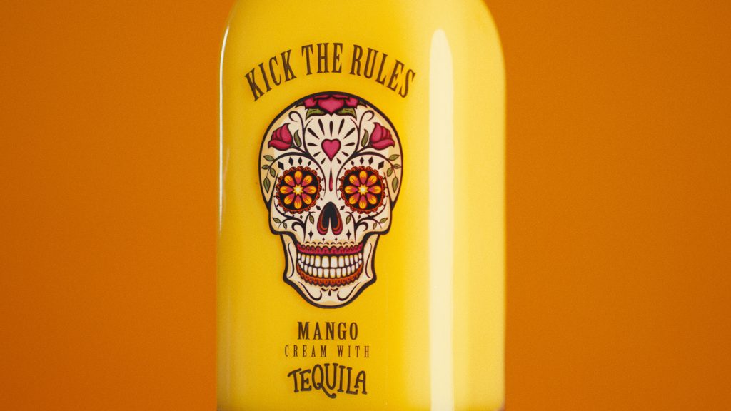 Chupito de tequila de mango
